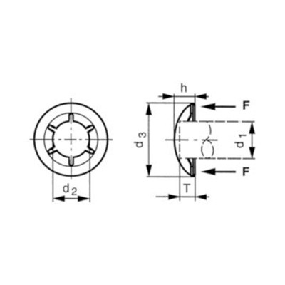 16,0mm fixáló alátét A2 sapkával